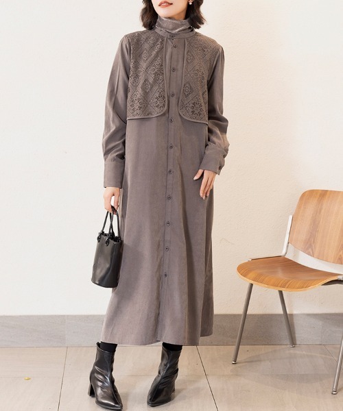 ワンピース バンドカラーワンピース | ブランド登録なし | 07