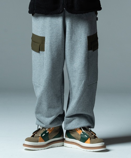 パンツ 「GRANCY」Button Layered Design Nylon Pants / ボタン