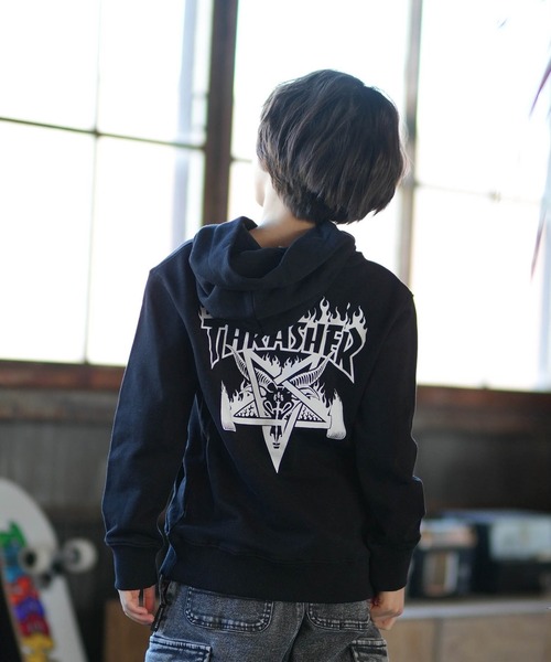 THRASHER（スラッシャー） パーカー Frame Sk8 Goat Paka キッズ