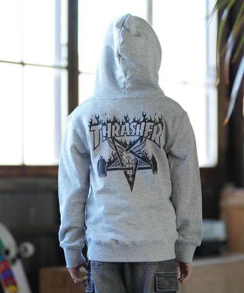 THRASHER（スラッシャー） パーカー Frame Sk8 Goat Paka キッズ
