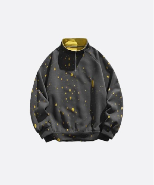 トレーナー スウェット Half Zip Broken Design Sweat メンズ