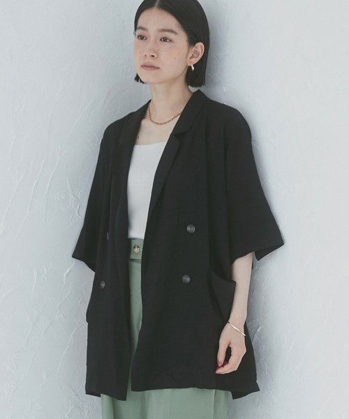 「hunch」 テーラードジャケット FREE ブラック レディース_画像2