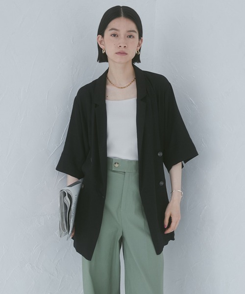 「hunch」 テーラードジャケット FREE ブラック レディース_画像5