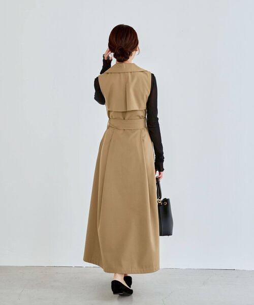 cle blatt ワンピース トレンチライクノースリーブワンピース