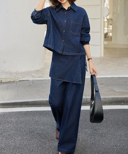 Bifrost（ビフレスト） セットアップ アシンメトリーデニムシャツ