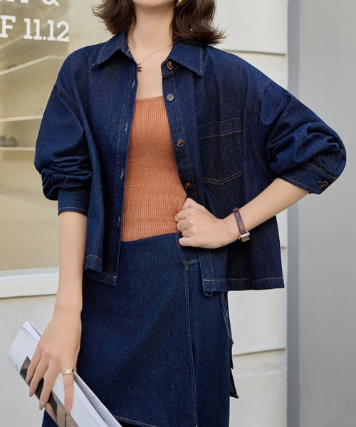 Bifrost（ビフレスト） セットアップ アシンメトリーデニムシャツ