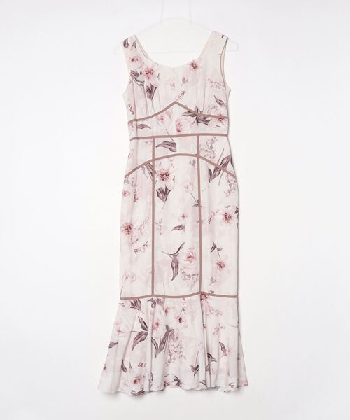 Her lip to 花柄ノースリーブワンピース M ベージュ レディース