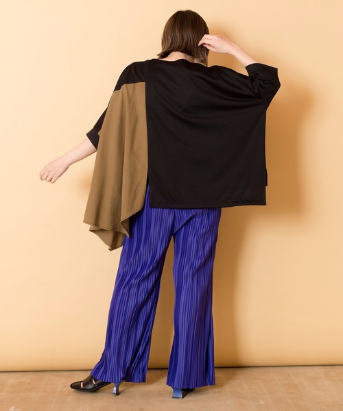 「OSMOSIS」 半袖カットソー ONE SIZE ネイビー レディース_画像7