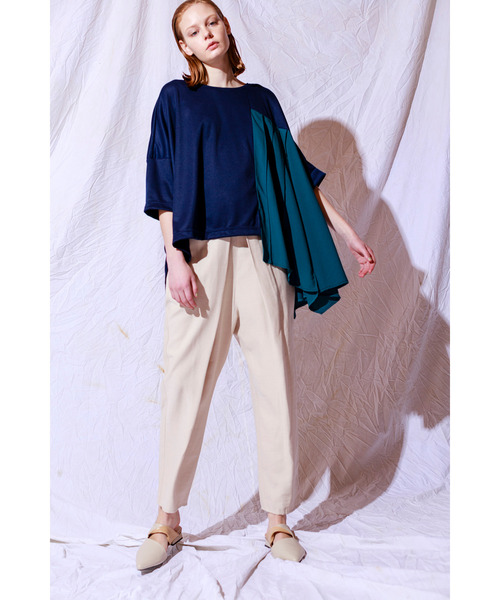 「OSMOSIS」 半袖カットソー ONE SIZE ネイビー レディース_画像9