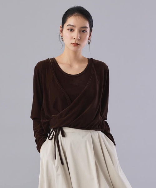 Muscat tシャツ 「セットアイテム」ベロア カシュクールトップス