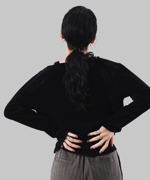 Muscat tシャツ 「セットアイテム」ベロア カシュクールトップス