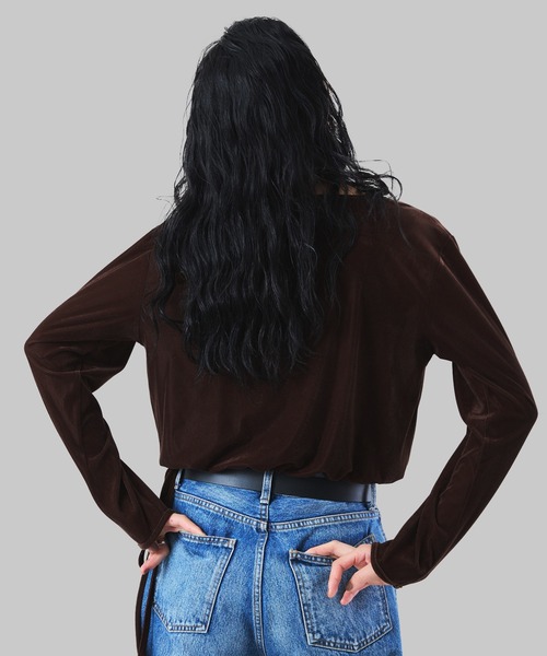 Muscat tシャツ 「セットアイテム」ベロア カシュクールトップス