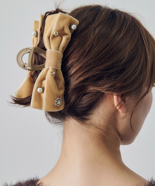 GOLDY（ゴールディ） ヘアクリップ 「GOLDY」デコラティブ ベロア