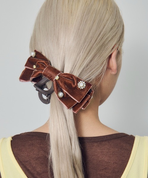 GOLDY（ゴールディ） ヘアクリップ 「GOLDY」デコラティブ ベロア