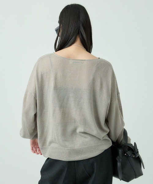 「Chaos」 長袖ニット FREE ネイビー レディース_画像8