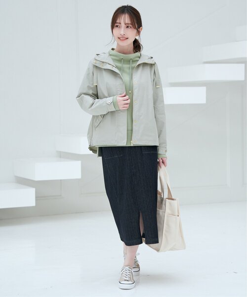 「ikka」 マウンテンパーカー M オフホワイト レディース_画像5