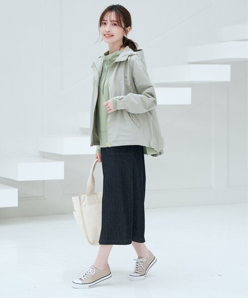 「ikka」 マウンテンパーカー M オフホワイト レディース_画像6