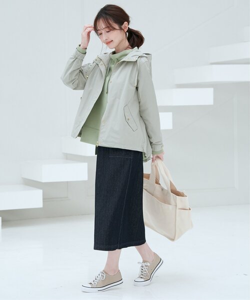 「ikka」 マウンテンパーカー M オフホワイト レディース_画像7