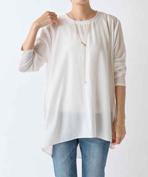 わかばりあさん　専用 【新品】ビアズリー 後ろドレープTブラウス BEARDSLEY（ビアズリー） ブラウス シャツ 後ろドレープTブラウス