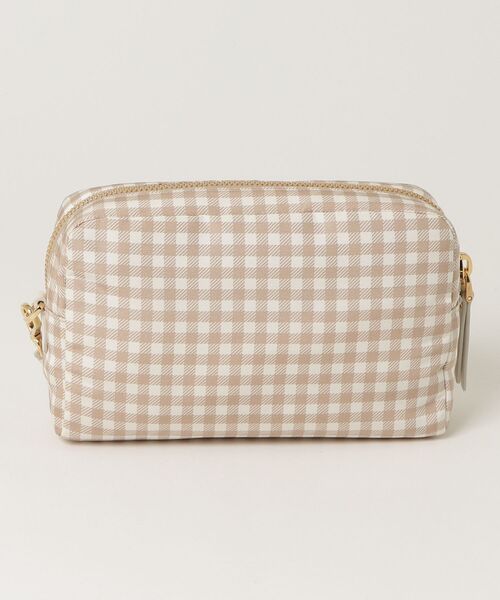 新品❣️miumiu❣️ポーチ❣️チェック　ベージュ miu miu（ミュウミュウ） チェック柄 ポーチ - ベージュ レディース