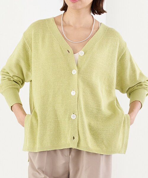 ニットカーディガン 半袖 イエナ IENA（イエナ） ニットカーディガン - オレンジ レディース : ZOZOTOWN