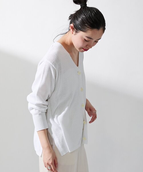 IENA（イエナ） ニットカーディガン FREE ホワイト レディース