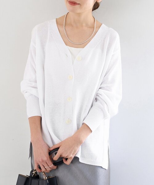 IENA（イエナ） ニットカーディガン FREE ホワイト レディース