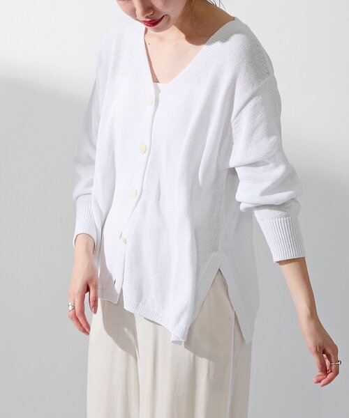 IENA（イエナ） ニットカーディガン FREE ホワイト レディース