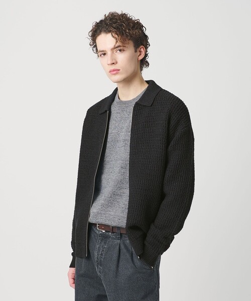 BEAUTY＆YOUTH UNITED ARROWS カーディガン ブークレ レース ジップ