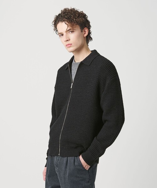BEAUTY＆YOUTH UNITED ARROWS カーディガン ブークレ レース ジップ