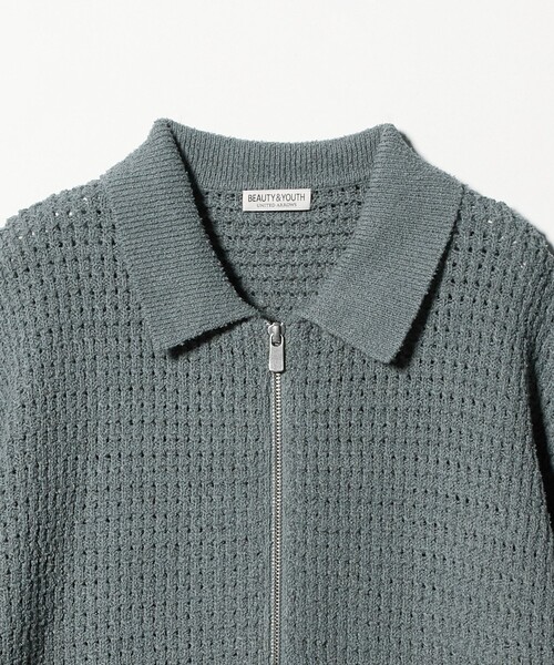 BEAUTY＆YOUTH UNITED ARROWS カーディガン ブークレ レース ジップ