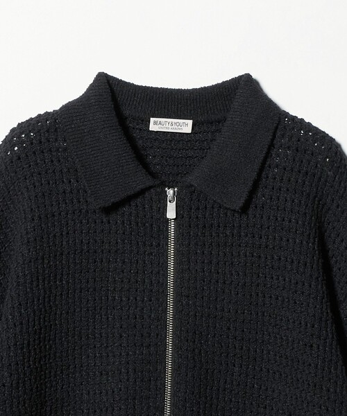 BEAUTY＆YOUTH UNITED ARROWS カーディガン ブークレ レース ジップ