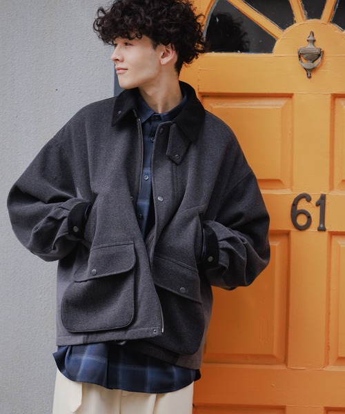 niko and…（ニコアンド） ブルゾン MEDIUM チャコール メンズ