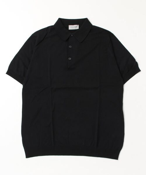 JOHN SMEDLEY（ジョンスメドレー） 半袖ポロシャツ SMALL ブラック