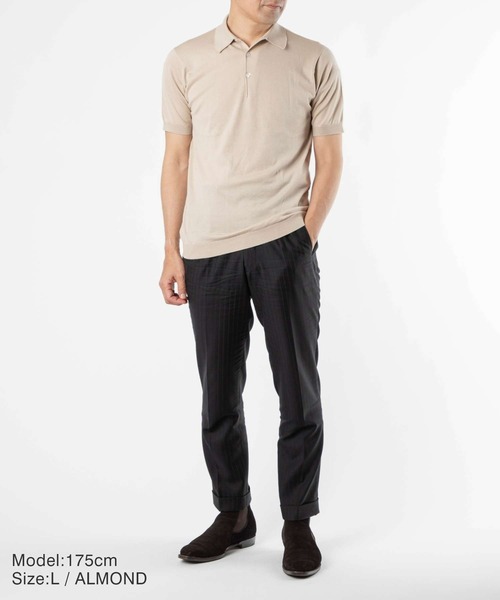 JOHN SMEDLEY（ジョンスメドレー） 半袖ポロシャツ SMALL ブラック