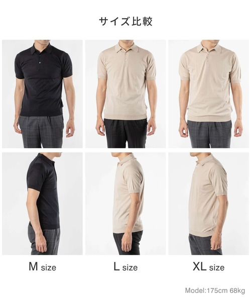 JOHN SMEDLEY（ジョンスメドレー） 半袖ポロシャツ SMALL ブラック
