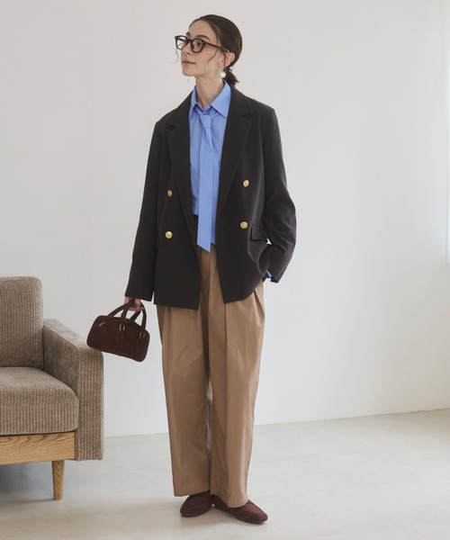 ANGIE テーラードジャケット MEDIUM ダークブラウン レディース