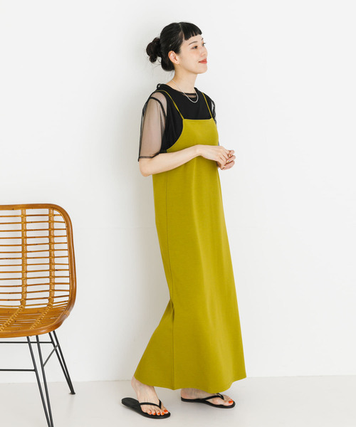 「UR Lab.」 キャミソールワンピース FREE ブラック レディース_画像4