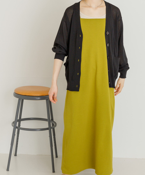 「UR Lab.」 キャミソールワンピース FREE ブラック レディース_画像8