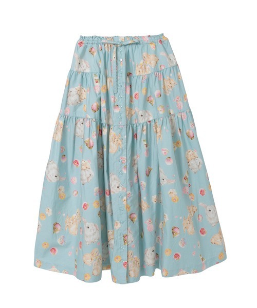 PINK HOUSE（ピンクハウス） スカート 幸見うさぎプリントスカート