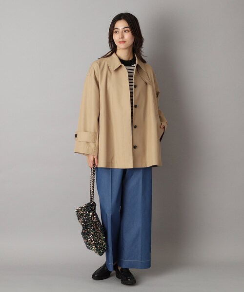 「DRESSTERIOR」 ステンカラーコート 36 ベージュ レディース_画像9