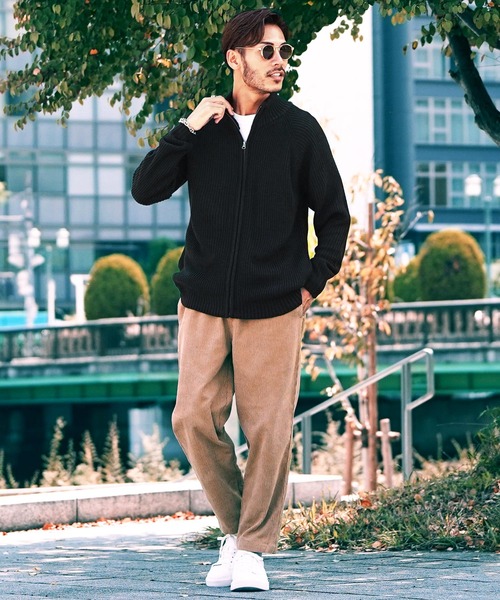 「JIGGYS SHOP」 「roshell」ニットカーディガン MEDIUM ホワイト メンズ_画像5