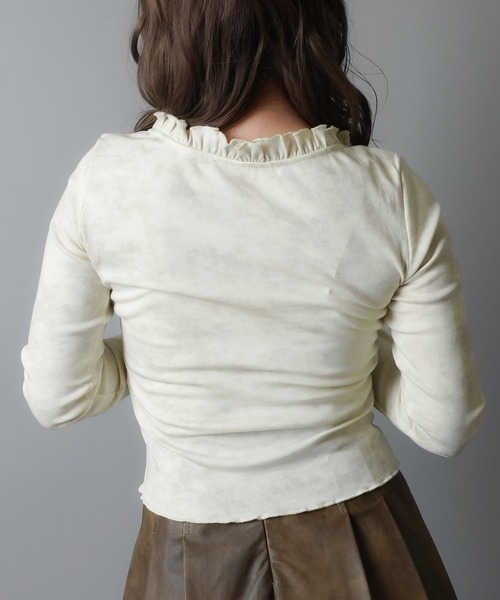 「SPINNS」 「attitude makes style」長袖カットソー ONESIZE チャコール レディース_画像9