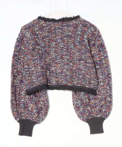 「LANVIN en Bleu」 長袖ニット 38 パープル レディース_画像2