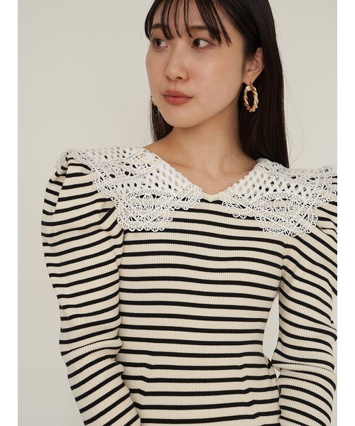 LILY BROWN（リリーブラウン） ニットワンピース ONE SIZE ブラック