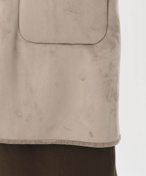 「LE GLAZIK」 ノーカラーコート 36 ベージュ レディース_画像3