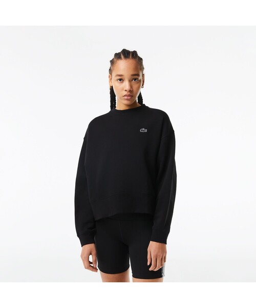 「LACOSTE」 スウェットカットソー 36 ホワイト レディース_画像3