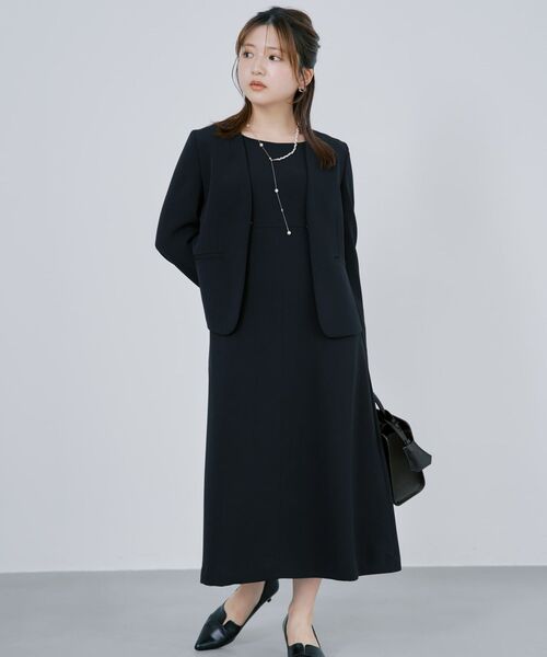 COHINA（コヒナ） ワンピース トリアセジョーゼットシームデザイン