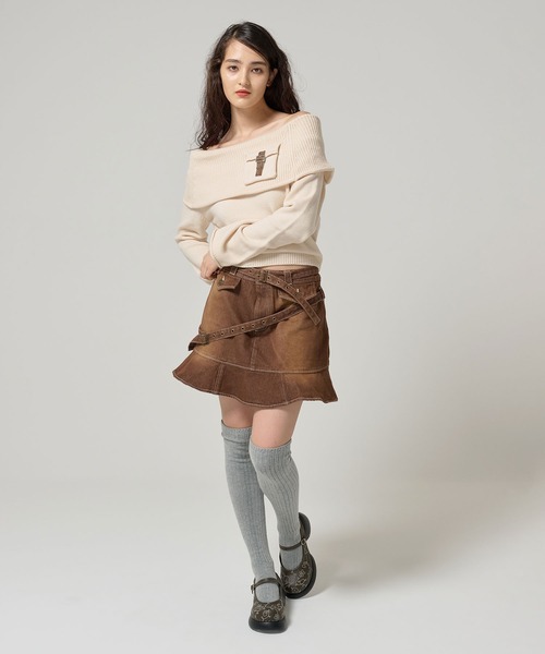 「TINA:JOJUN」 長袖ニット M アイボリー レディース_画像3