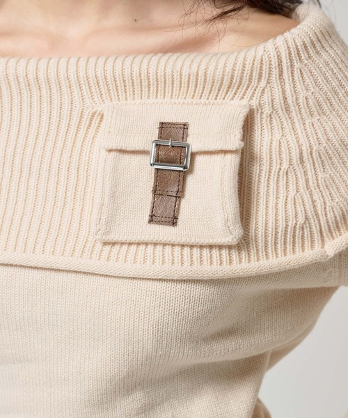 「TINA:JOJUN」 長袖ニット M アイボリー レディース_画像8